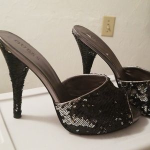 Guess Sequin Mule Sandal